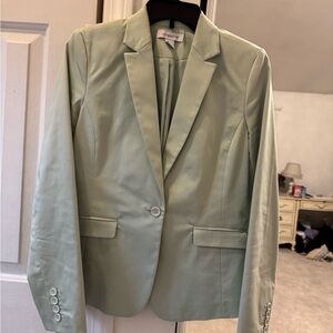 Liz Claiborne Pale Sage Notched Lapel Blazer